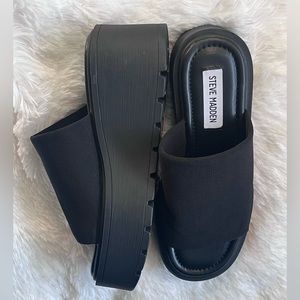 Steve Madden Platform Sandals-Black